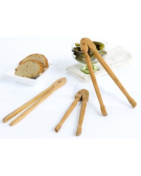 Pince à Cornichons Bérard En Bois D'Olivier – 18 Cm – Fait-Main – Naturel Et Authentique