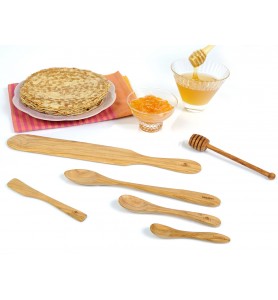 OLIVE Lanka E Cuillère à confiture de miel en bois d'olivier, Fourchette à  petit déjeuner, Couteau à petit déjeuner - AliExpress