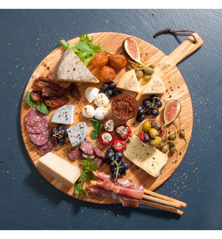 Plateau rond bois de chêne huilé - Plateaux à fromages : Buffet Plus