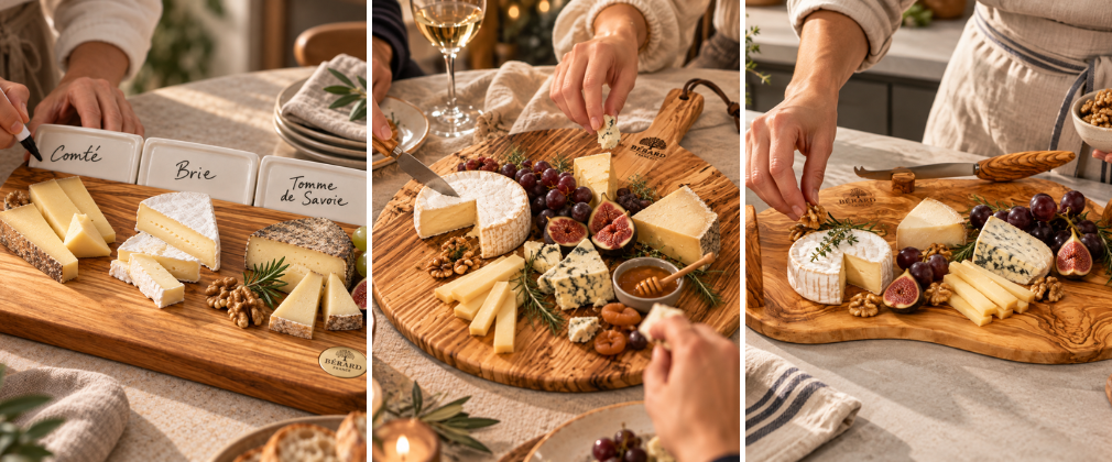 Plateau fromage et charcuterie en bois | Bérard