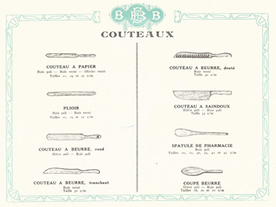 Couteaux en bois